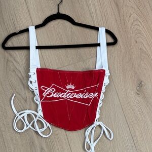 NWOT custom Budweiser corset Top